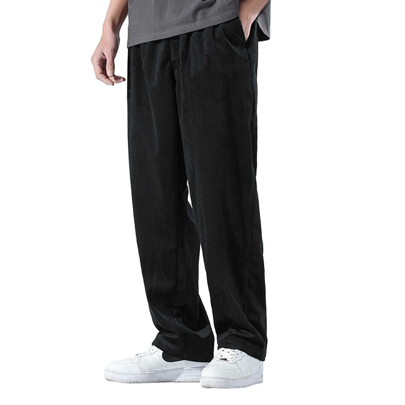 thumbnail image 1 of Pantalones informales de pana para hombre, primavera/otoño - Lisos, rectos y holgados - Para el día a día/trabajo (M-XXXXL), 1 of 5